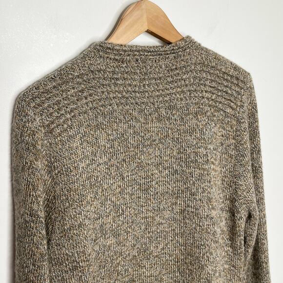Simply Natural Womens Open Front Alpaca Cardigan Sweater Brown Pockets Neutral - Picture 8 of 11